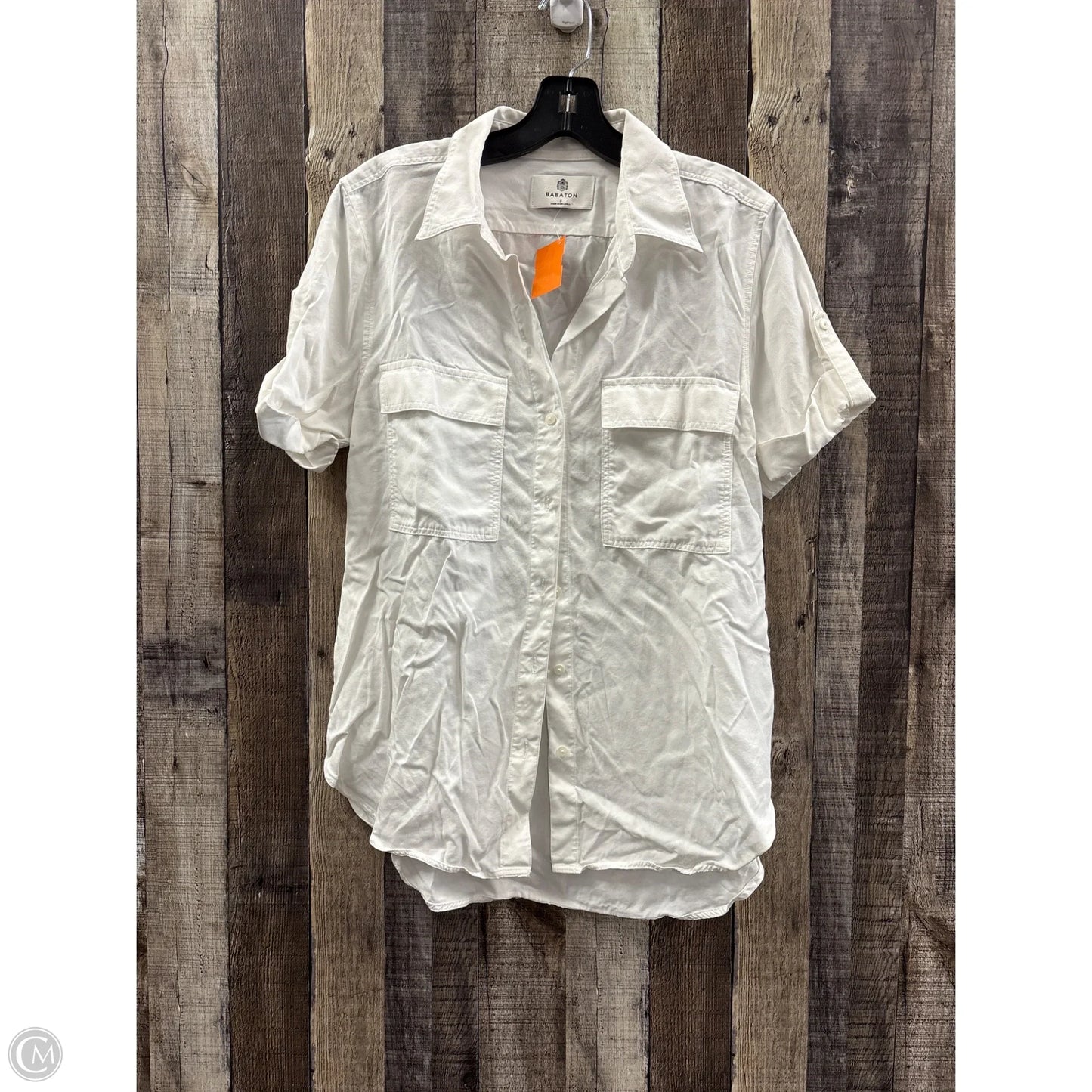 Top Short Sleeve By Babaton In White, Size: S