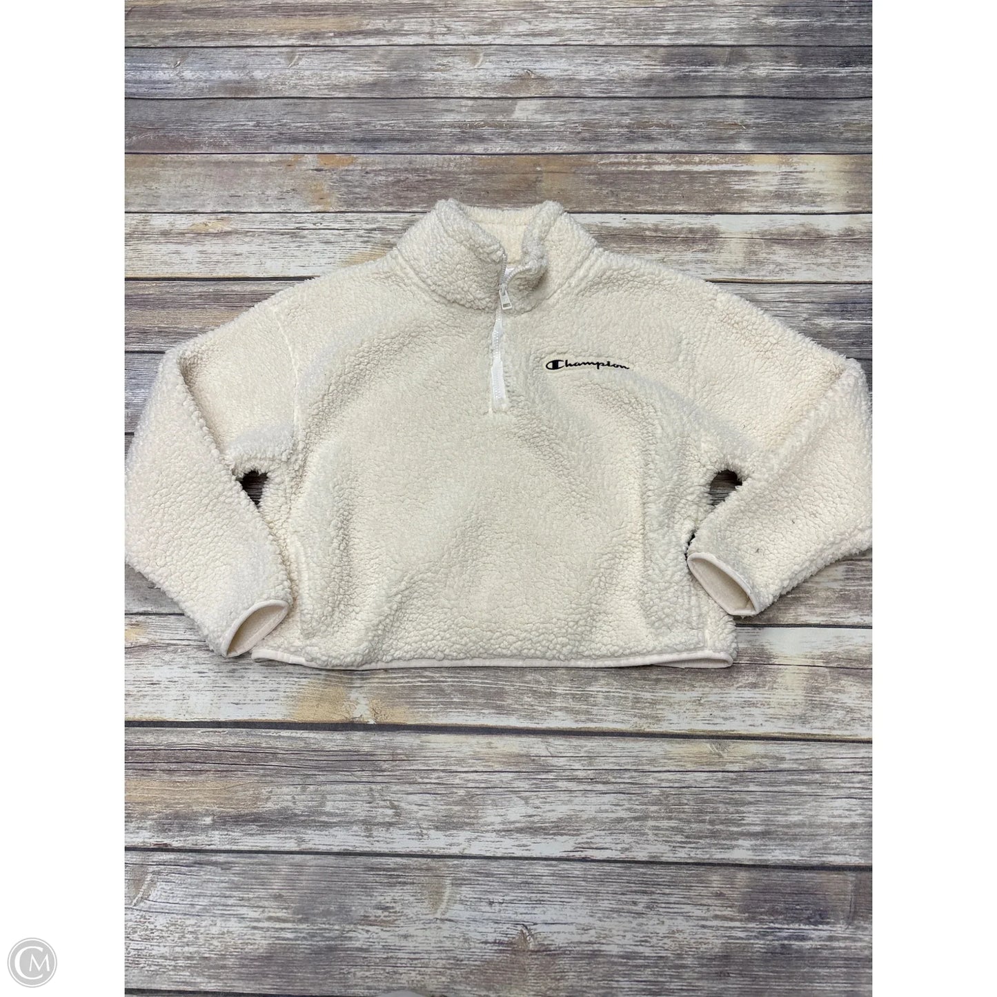 Jacket Fleece By Champion In Cream, Size: S
