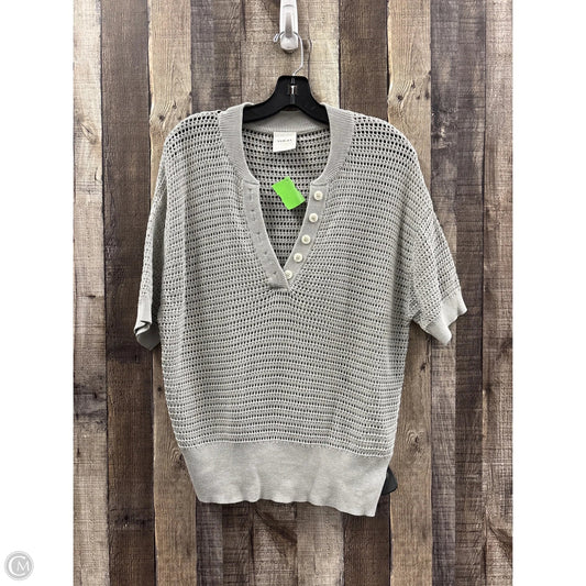 Sweater Short Sleeve By Varley In Grey, Size: S