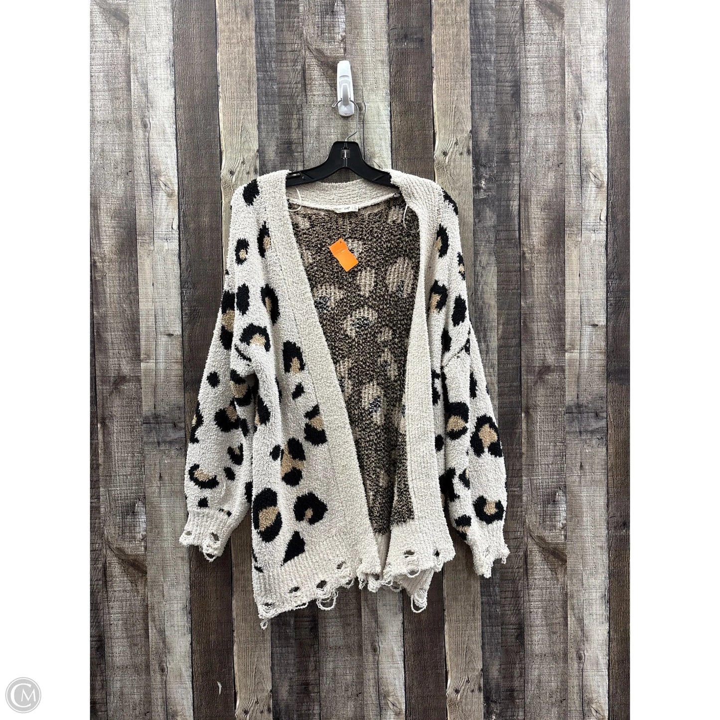 Sweater Cardigan By New In In Animal Print, Size: S