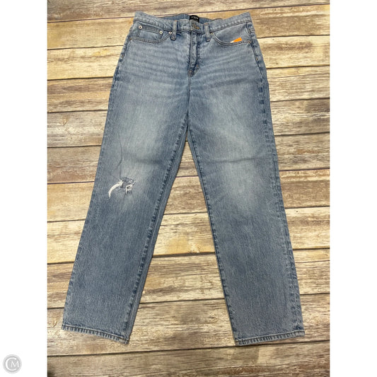 Jeans Straight By J. Crew In Blue Denim, Size: 4