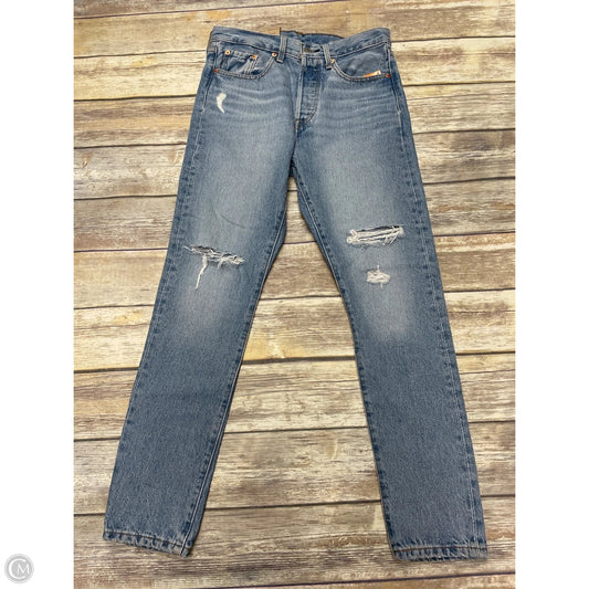 Jeans Straight By Levis In Blue Denim, Size: 4