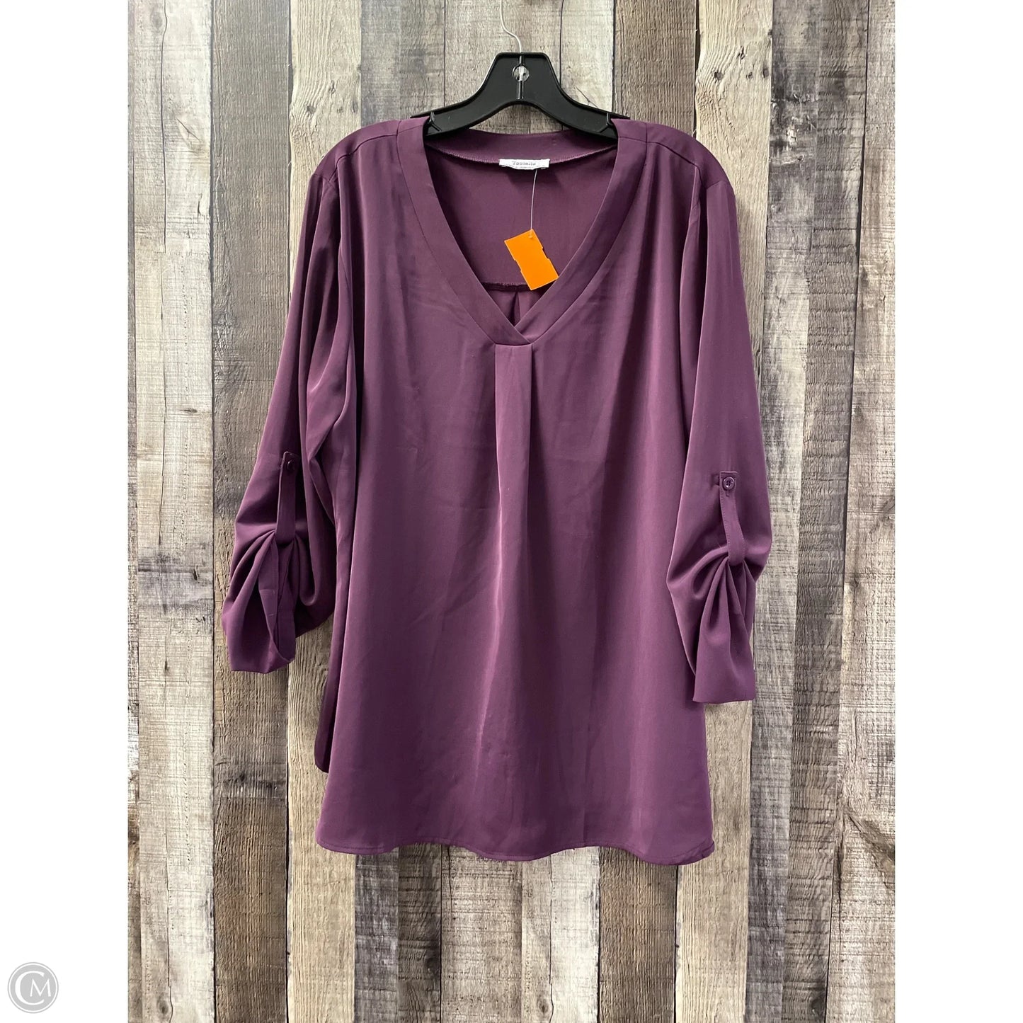 Top Long Sleeve By Cme In Purple, Size: Xl