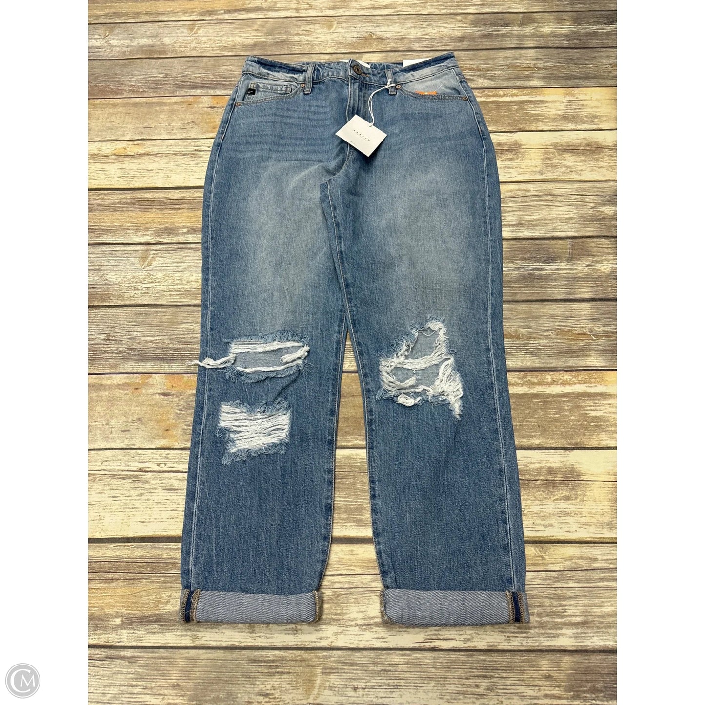 Jeans Straight By Kancan In Blue Denim, Size: 8