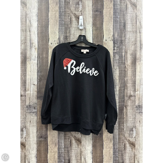 Sweatshirt Crewneck By Philosophy In Black, Size: L