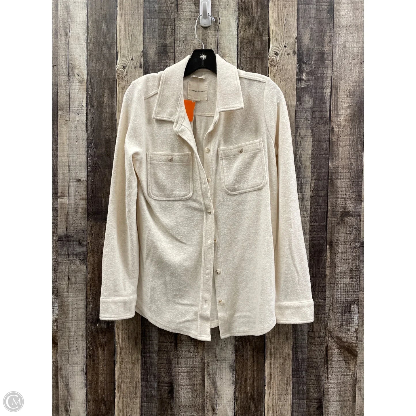 Jacket Shirt By Thread And Supply In Cream, Size: S