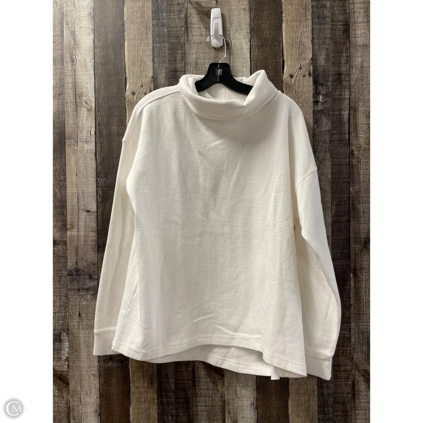 Top Long Sleeve By Lands End In White, Size: Xl