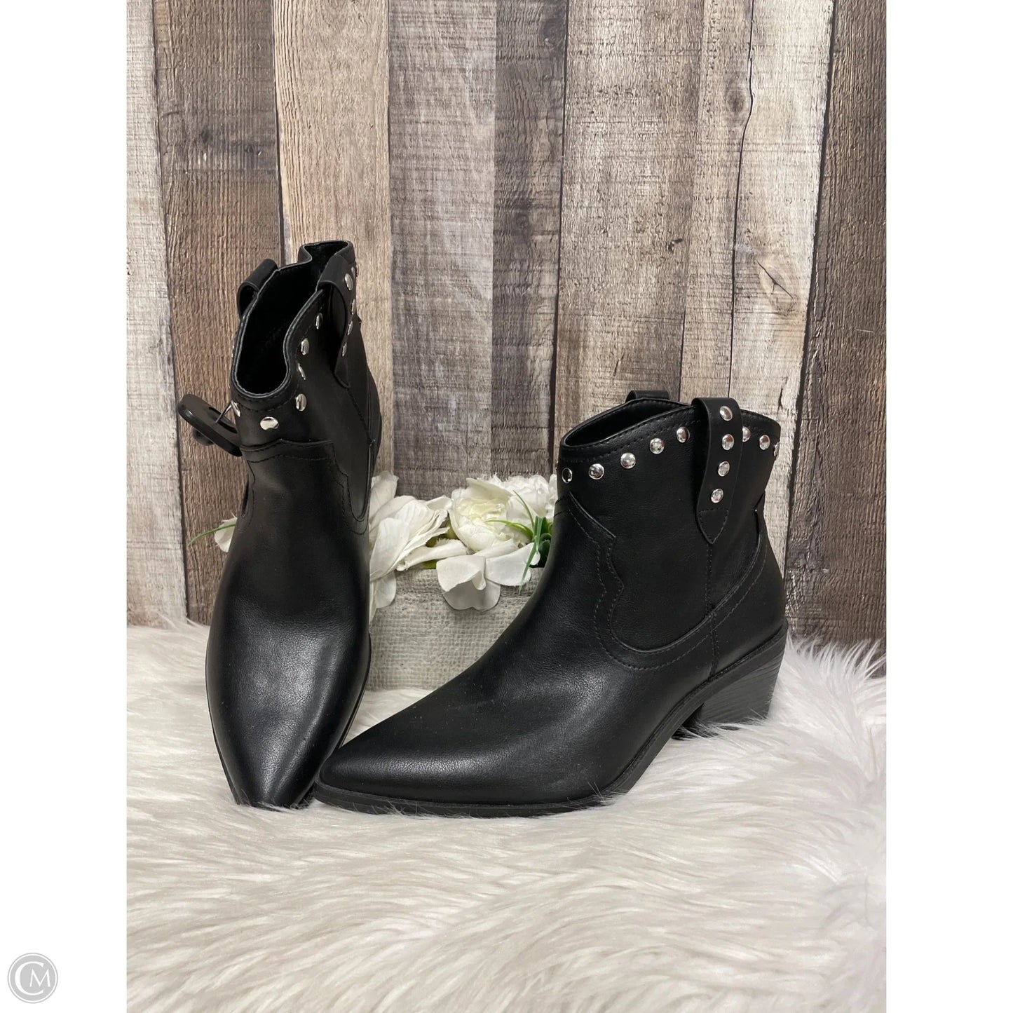 Boots Ankle Heels By Call It Spring In Black, Size: 9