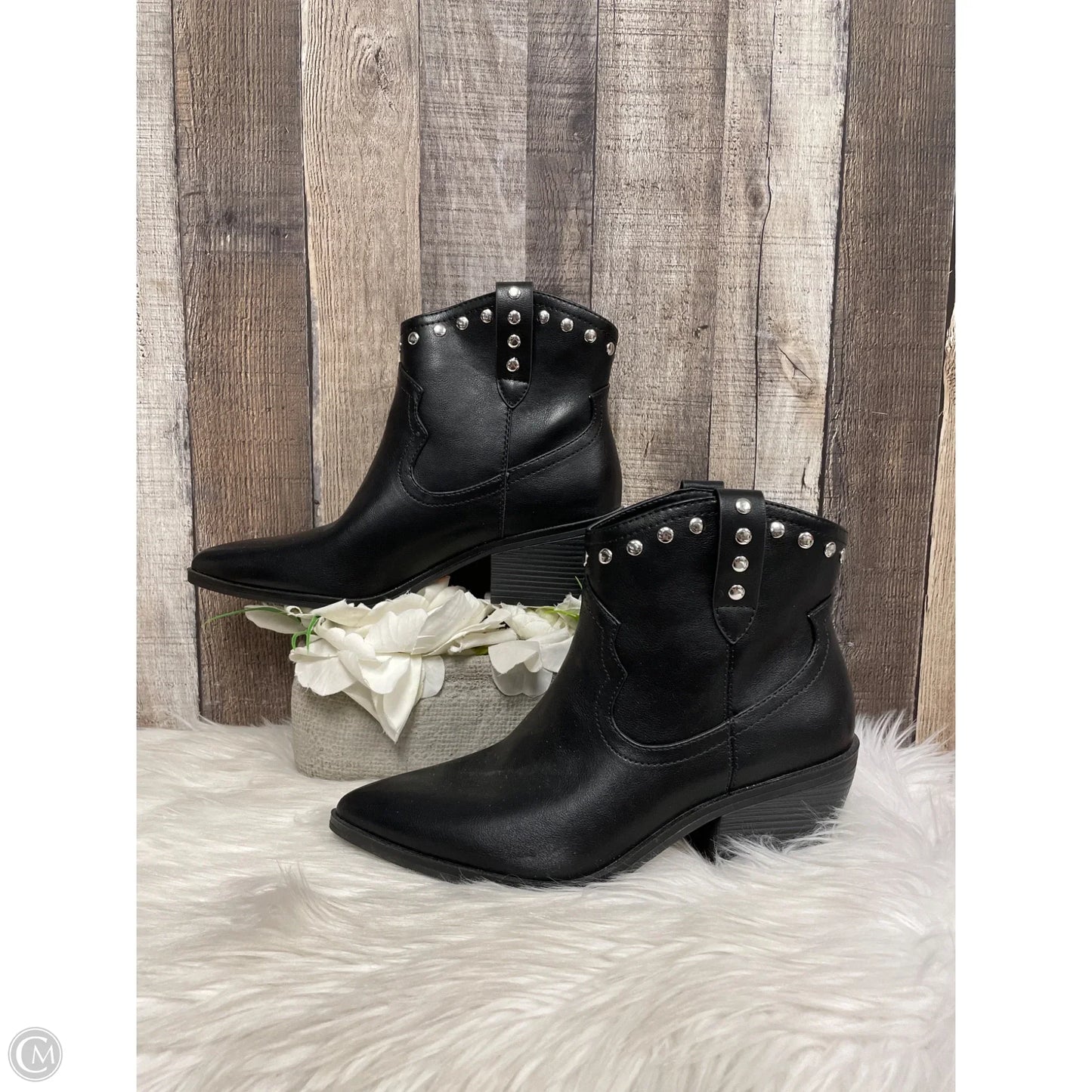 Boots Ankle Heels By Call It Spring In Black, Size: 9