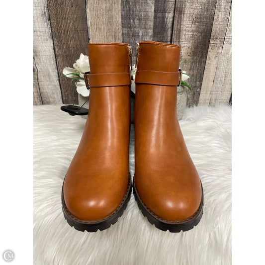 Boots Ankle Flats By Crown And Ivy In Brown, Size: 8.5