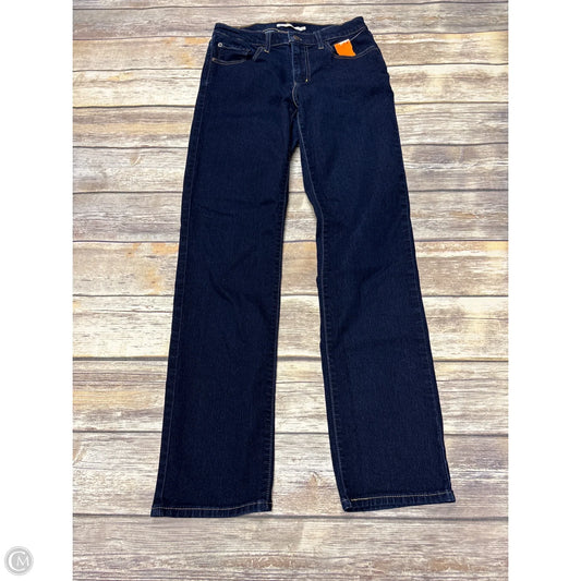 Jeans Straight By Levis In Blue Denim, Size: 8
