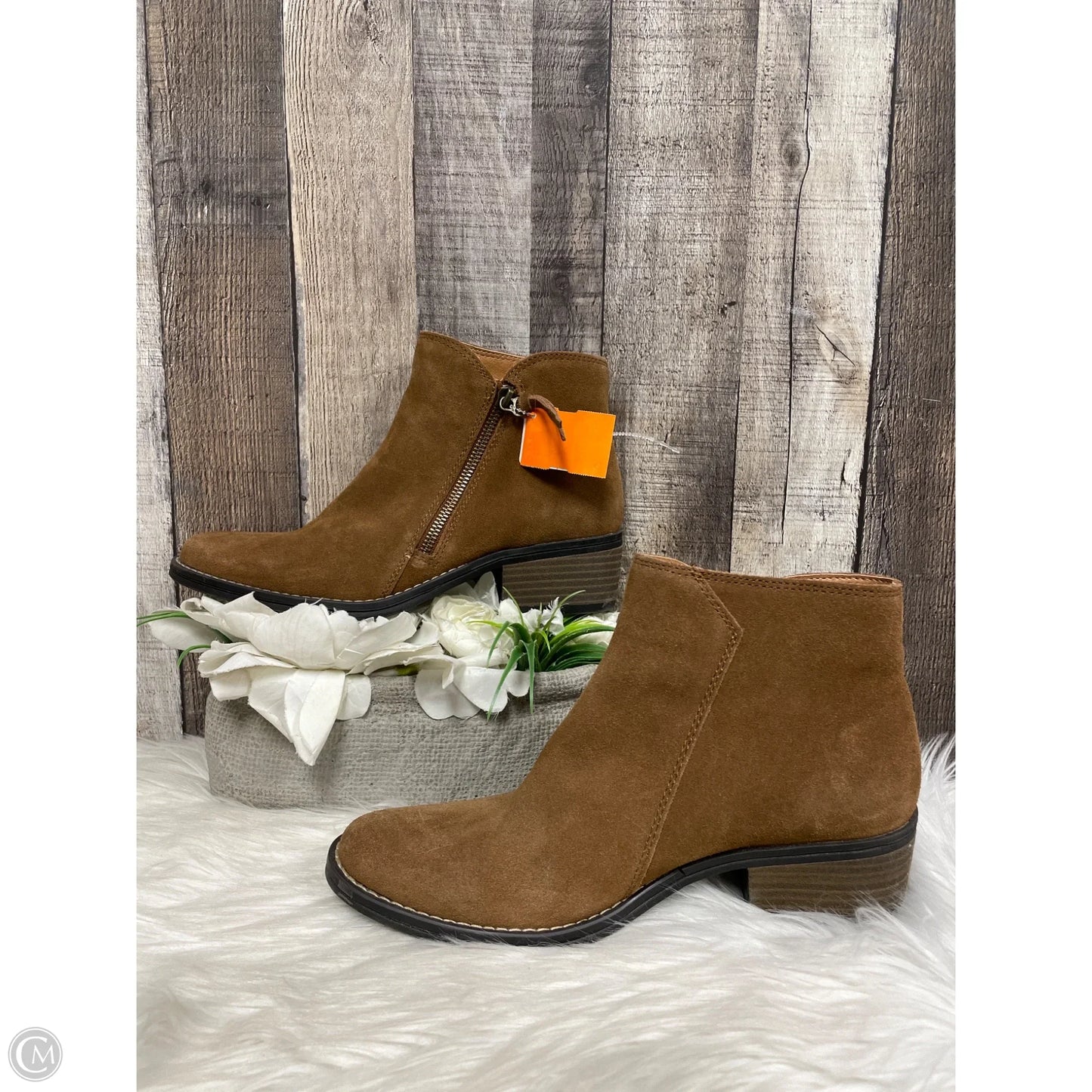 Boots Ankle Heels By Cme In Brown, Size: 8.5