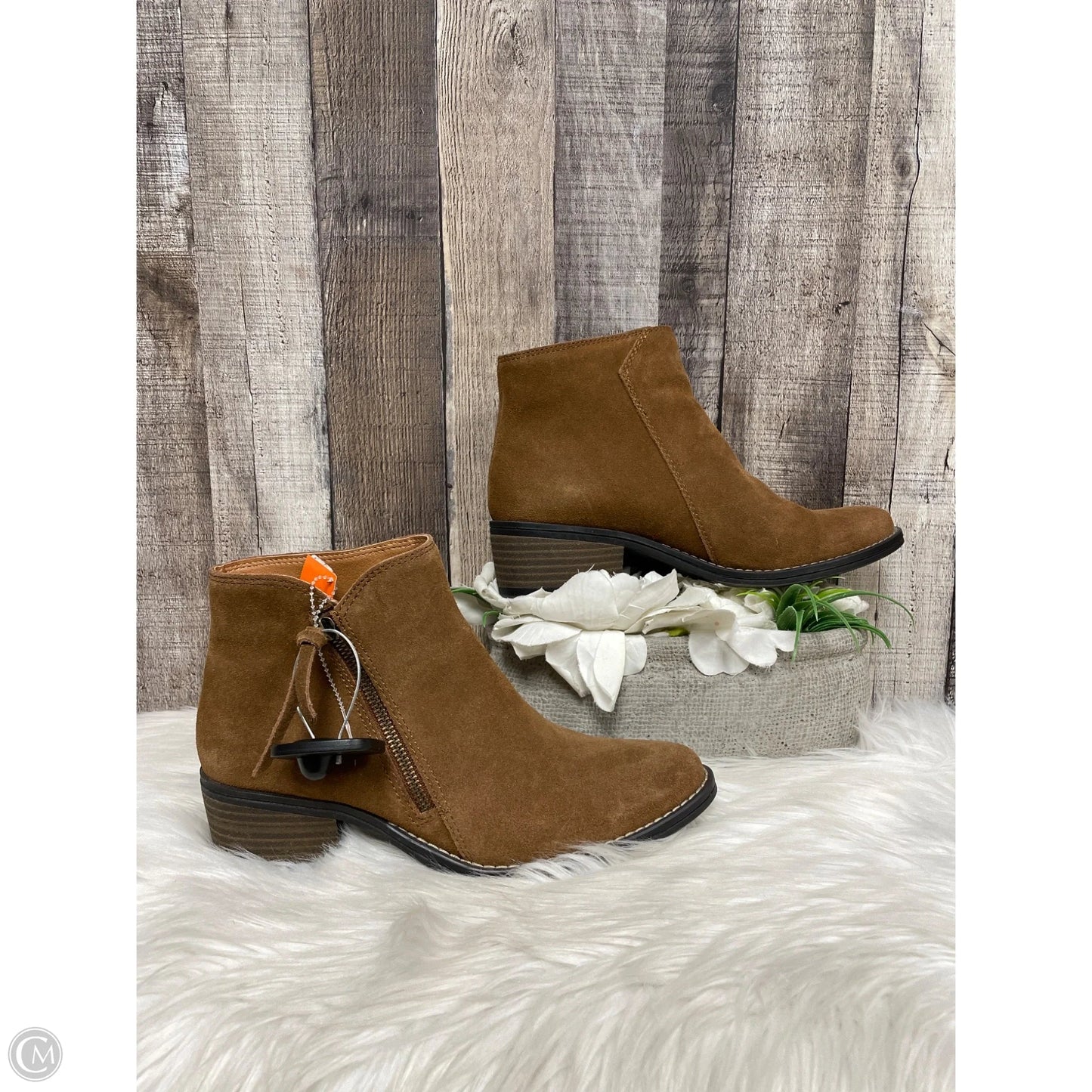 Boots Ankle Heels By Cme In Brown, Size: 8.5