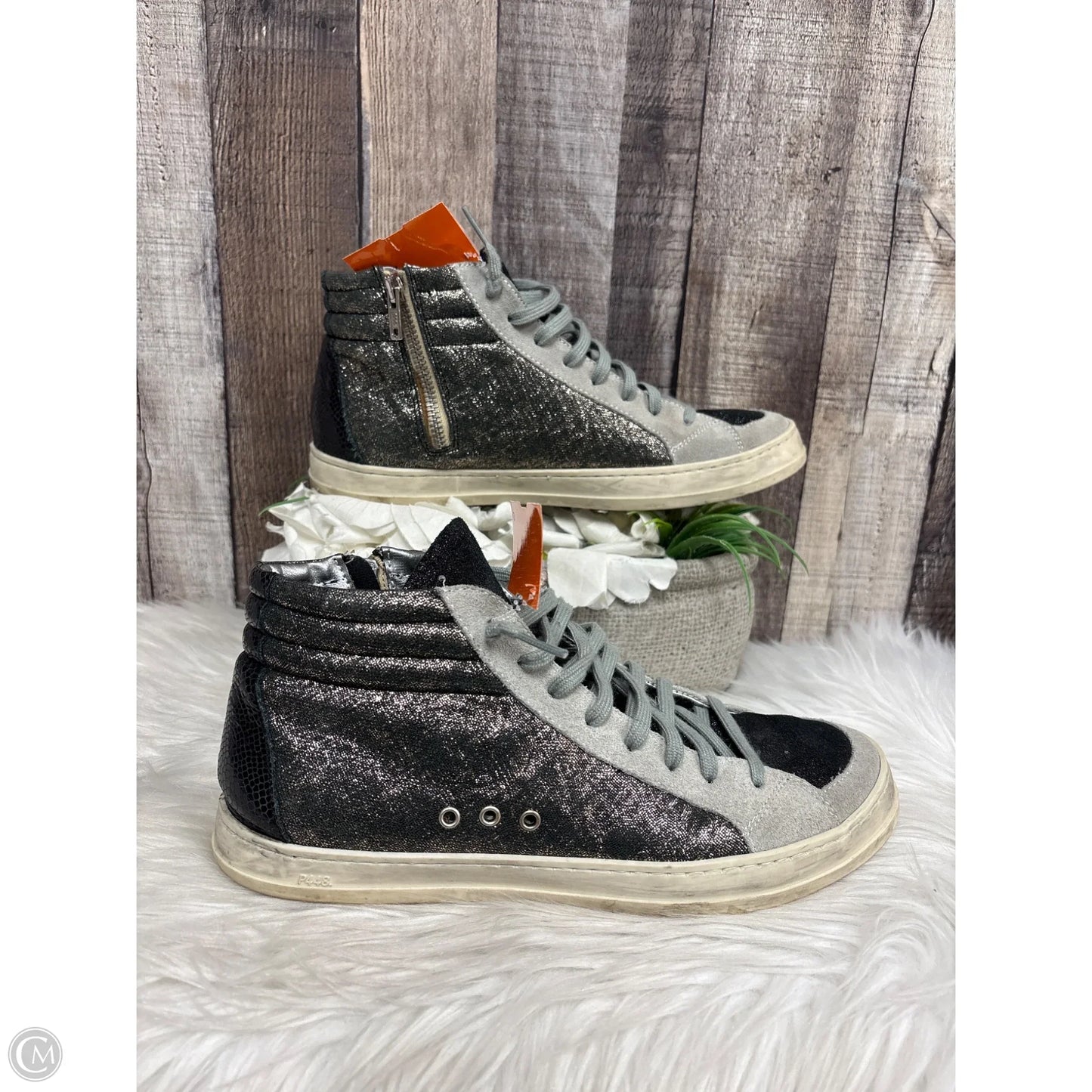 Shoes Sneakers By P448 In Black & Grey, Size: 9.5