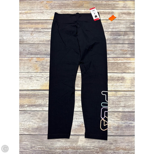 Athletic Leggings By Fila In Black, Size: M