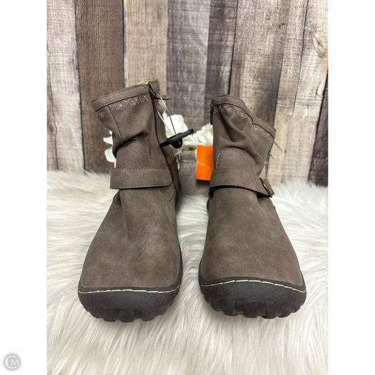 Boots Ankle Flats By Jambu In Taupe, Size: 9.5
