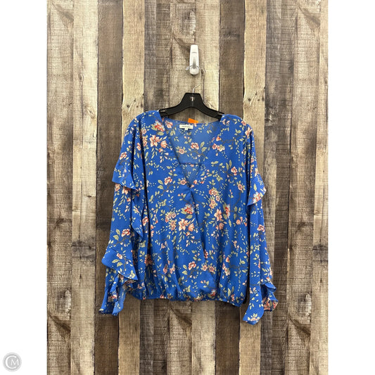 Top Long Sleeve By Max Studio In Blue, Size: Xl