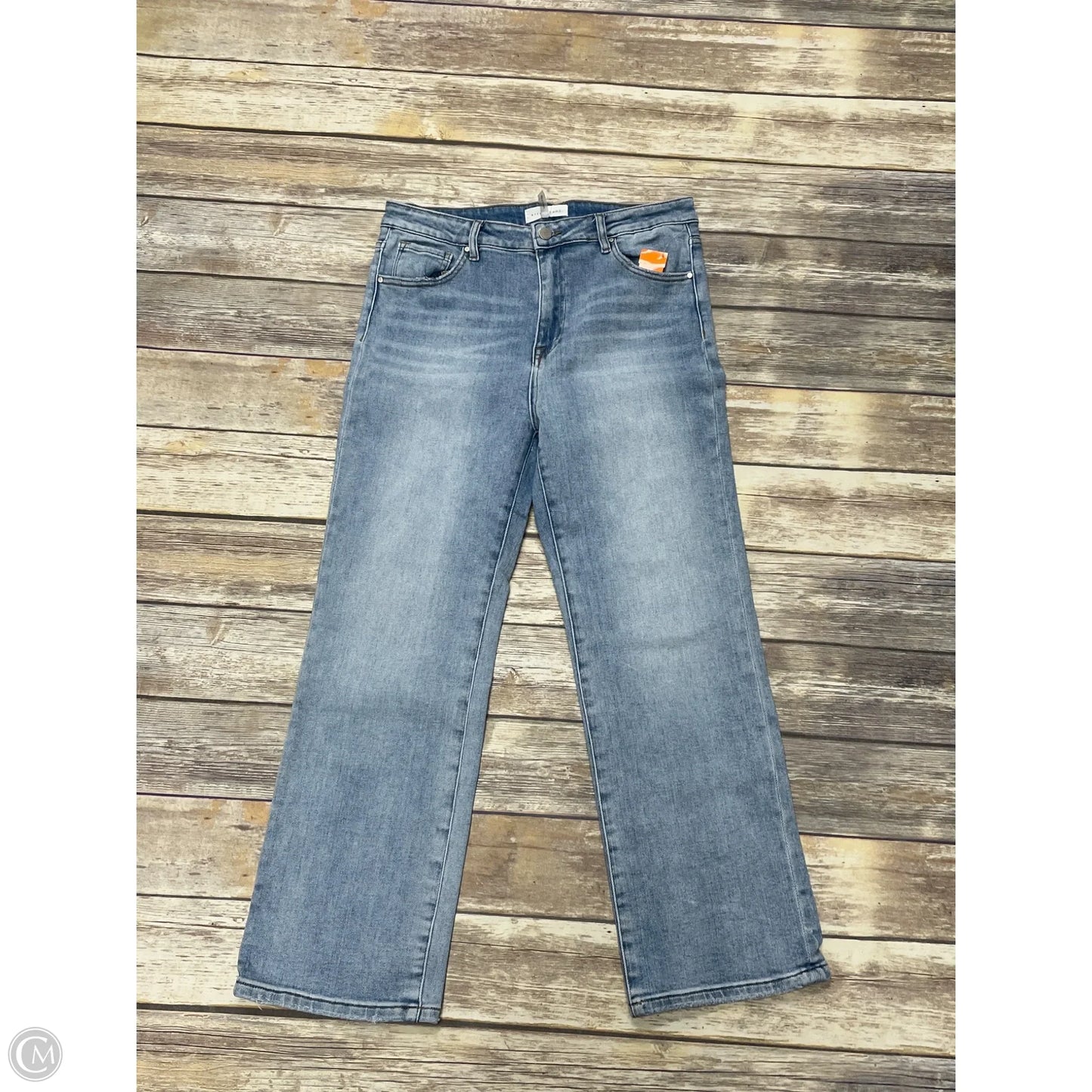 Jeans Wide Leg By Risen In Blue Denim, Size: 14