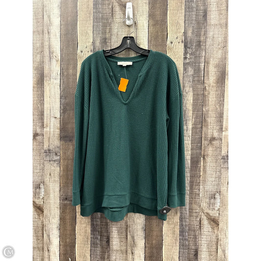 Top Long Sleeve By Loft In Green, Size: Xl