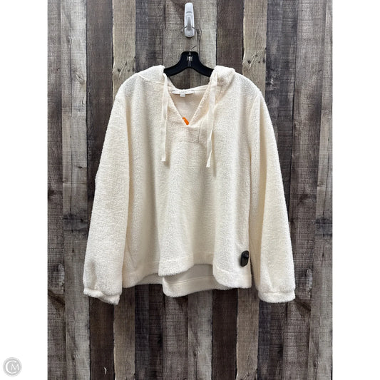 Jacket Fleece By Loft In Cream, Size: Xl