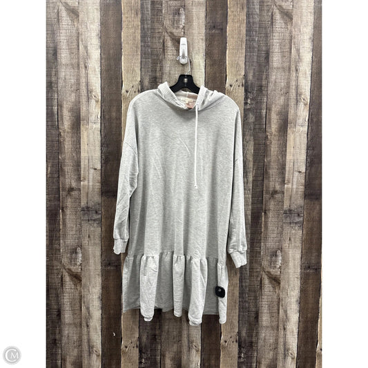 Tunic Long Sleeve By Ultra Flirt In Grey, Size: 1x