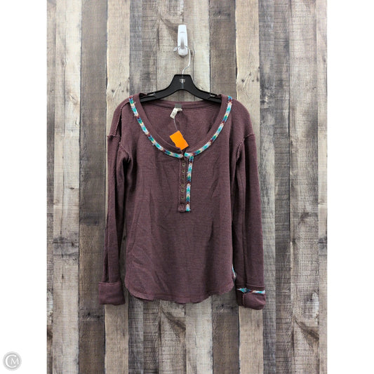 Top Long Sleeve By We The Free In Purple, Size: Xs