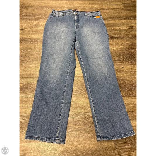 Jeans Straight By Gloria Vanderbilt In Blue Denim, Size: 16