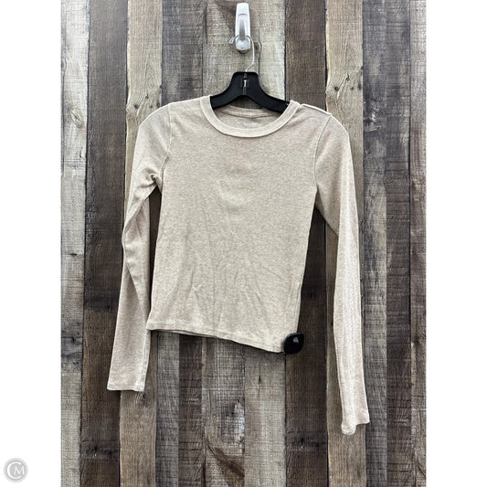 Top Long Sleeve By Hollister In Tan, Size: S