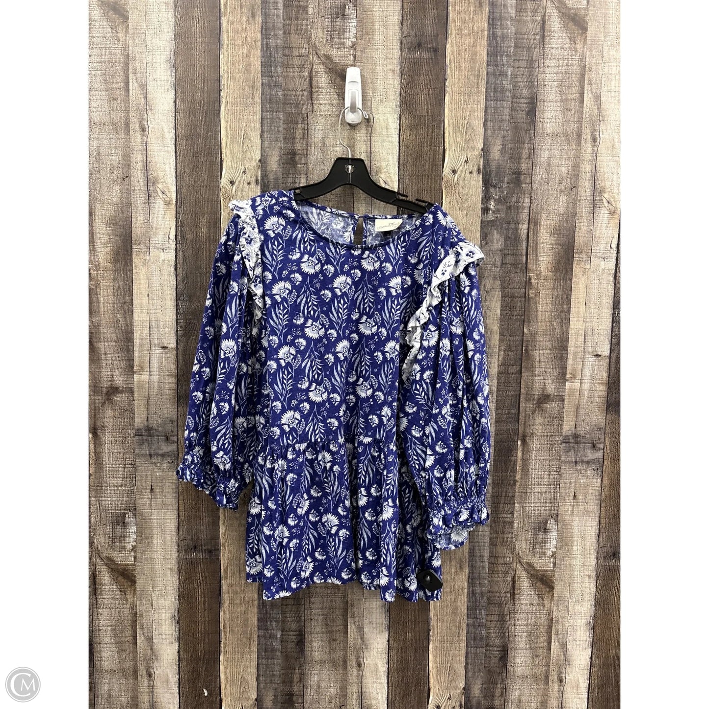 Top Long Sleeve By Universal Thread In Blue, Size: 2x