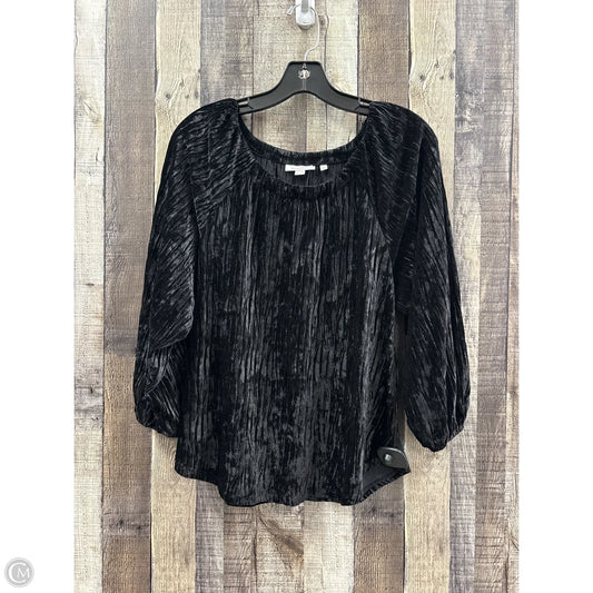 Top Long Sleeve By Chicos In Black, Size: M
