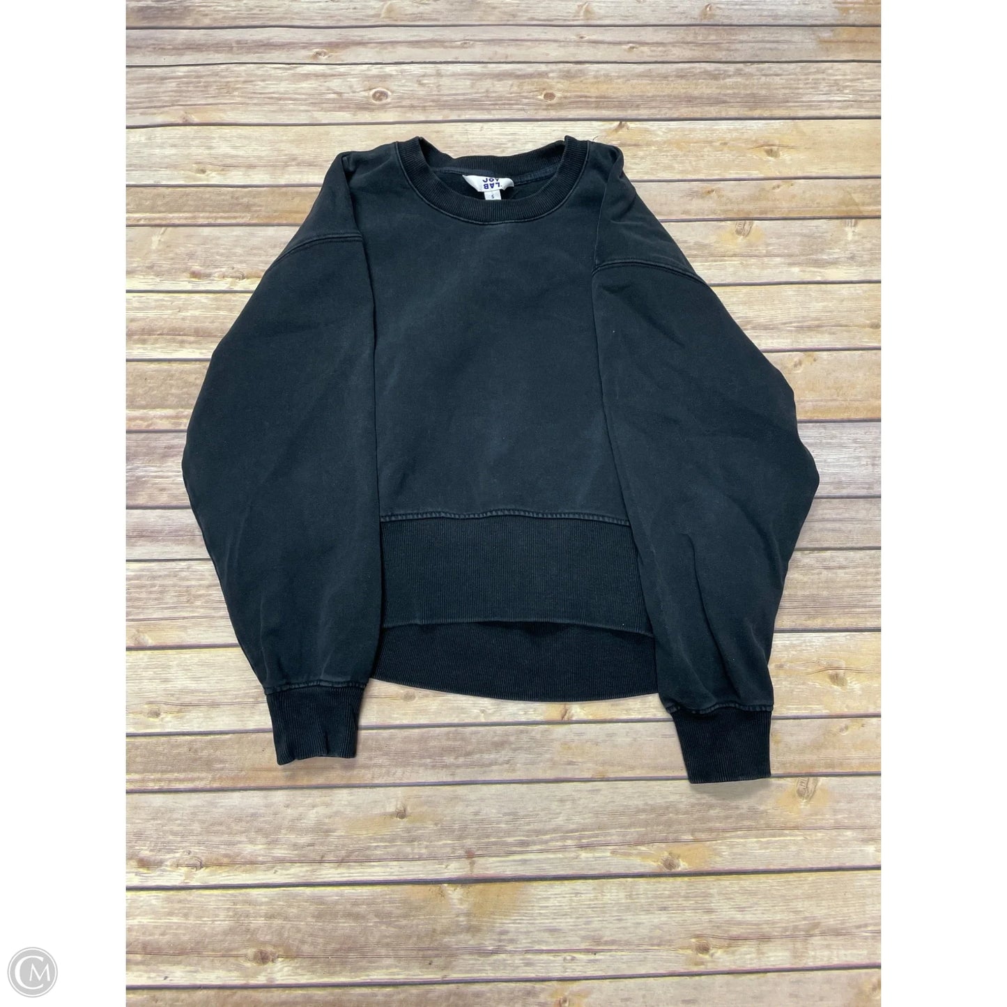 Athletic Sweatshirt Crewneck By Joy Lab In Black, Size: S
