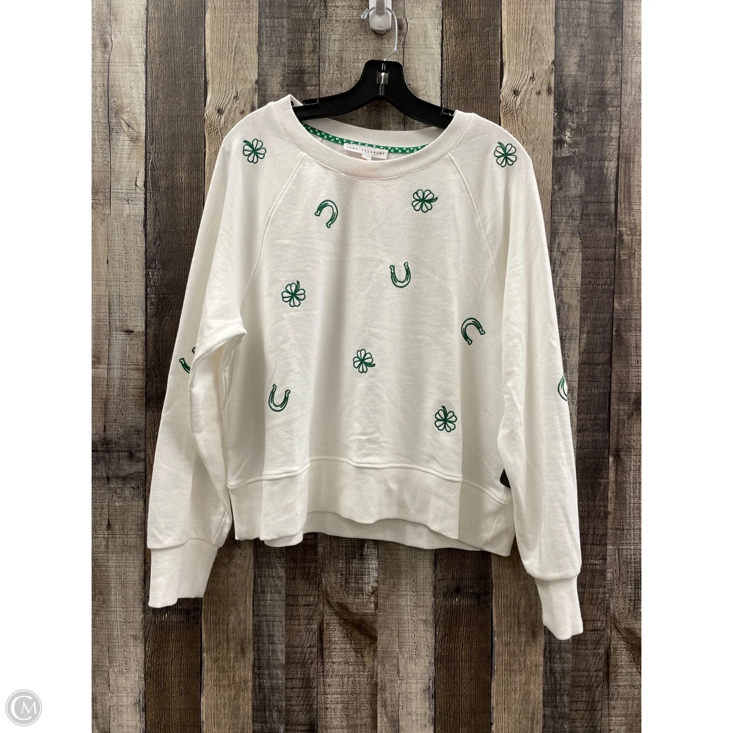 Sweatshirt Crewneck By Jane And Delancey In White, Size: L