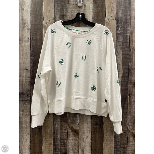 Sweatshirt Crewneck By Jane And Delancey In White, Size: L