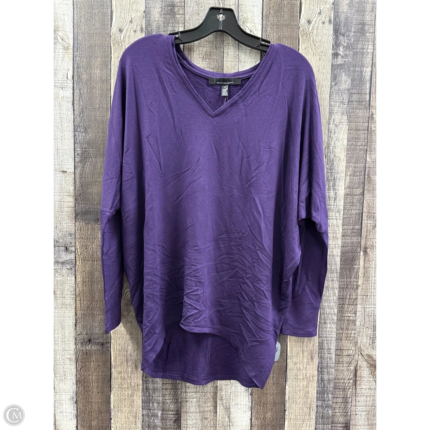 Top Long Sleeve By White House Black Market In Purple, Size: S
