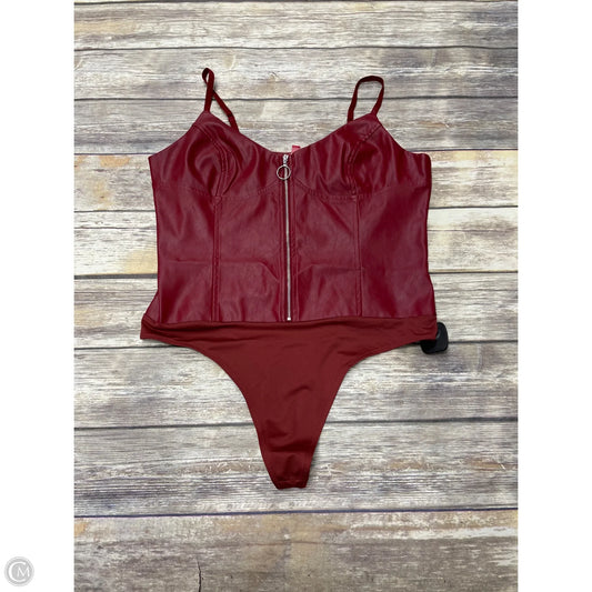 Bodysuit By Guess In Red, Size: Xl