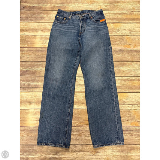 Jeans Straight By Levis In Blue Denim, Size: 0