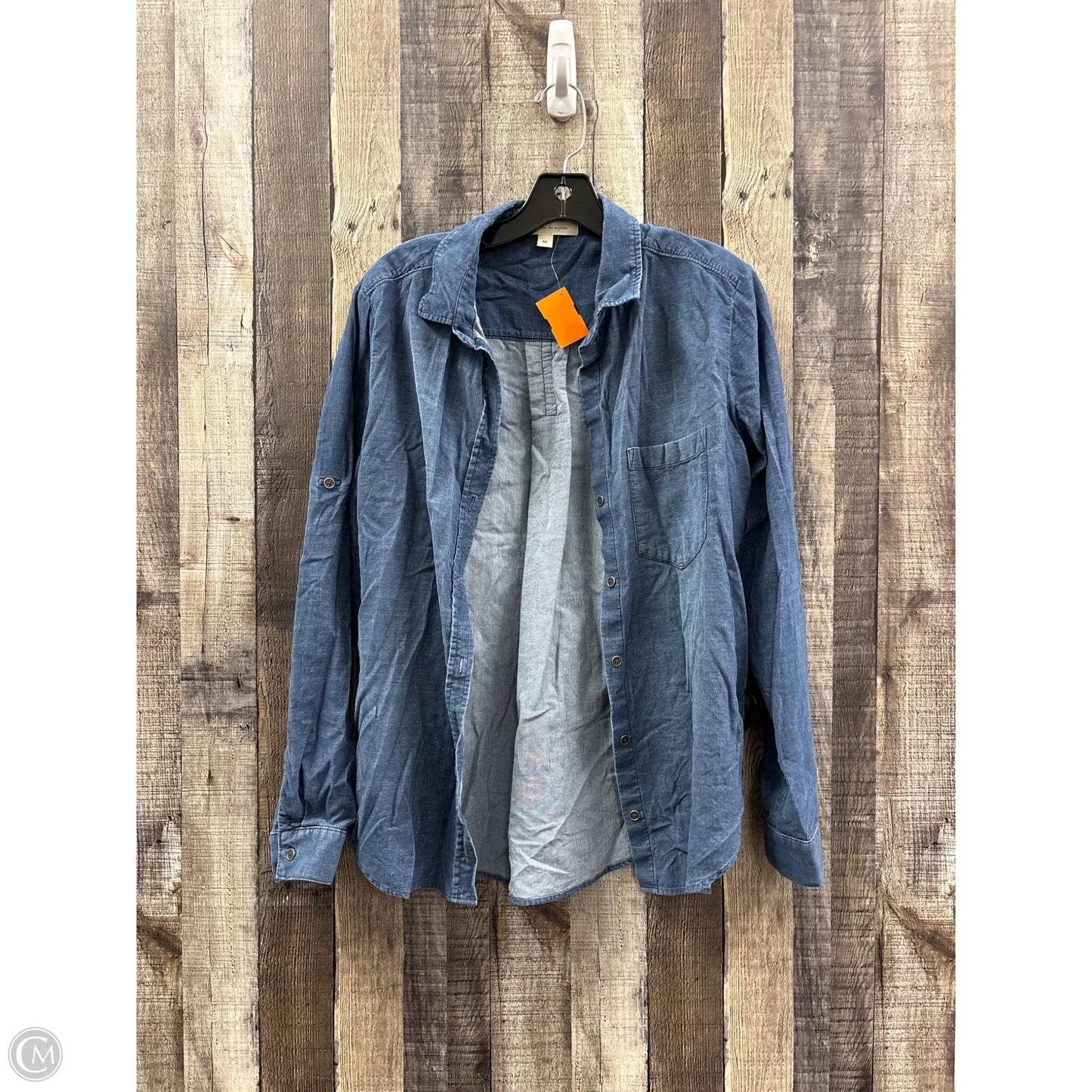 Top Long Sleeve By Cloth & Stone In Blue, Size: M