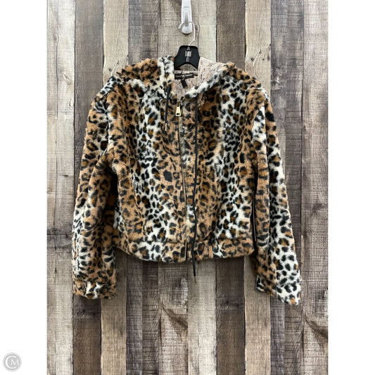 Jacket Faux Fur & Sherpa By Almost Famous In Animal Print, Size: M