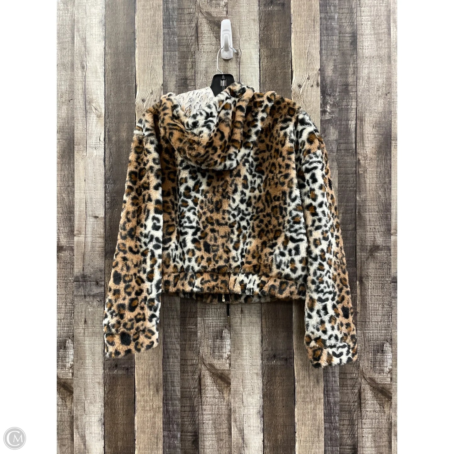 Jacket Faux Fur & Sherpa By Almost Famous In Animal Print, Size: M