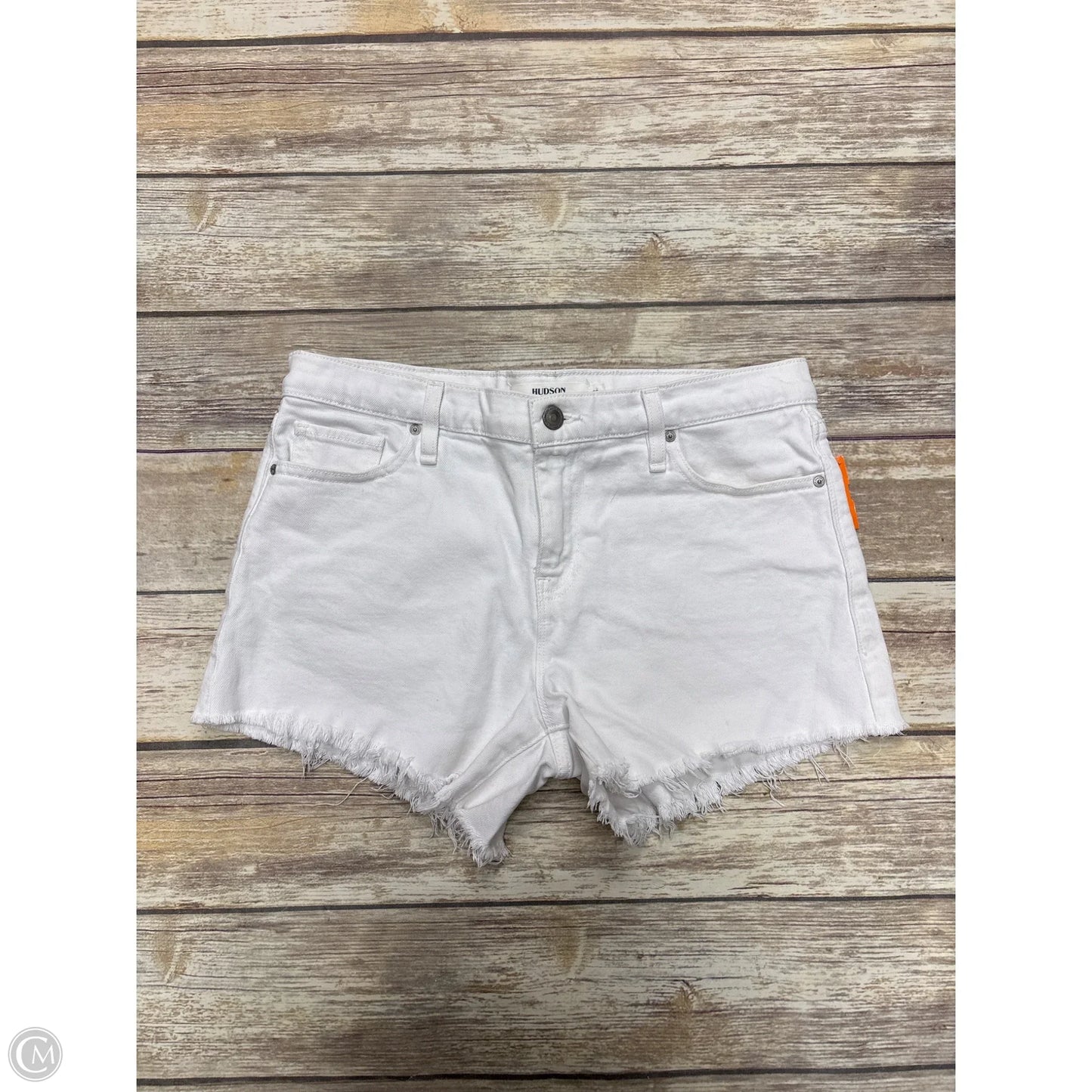 Shorts By Hudson In White Denim, Size: 6