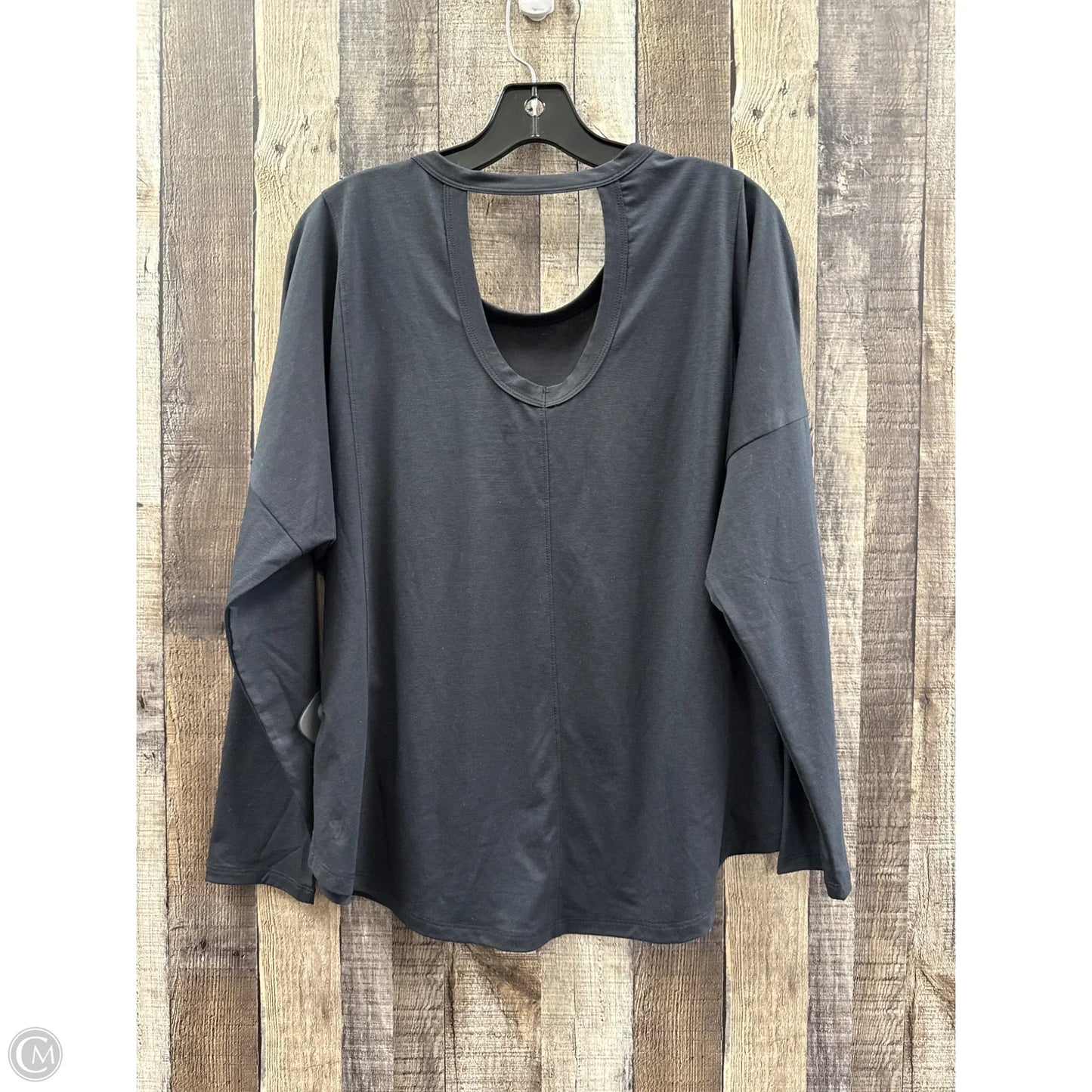 Athletic Top Long Sleeve Crewneck By All In Motion In Black, Size: L