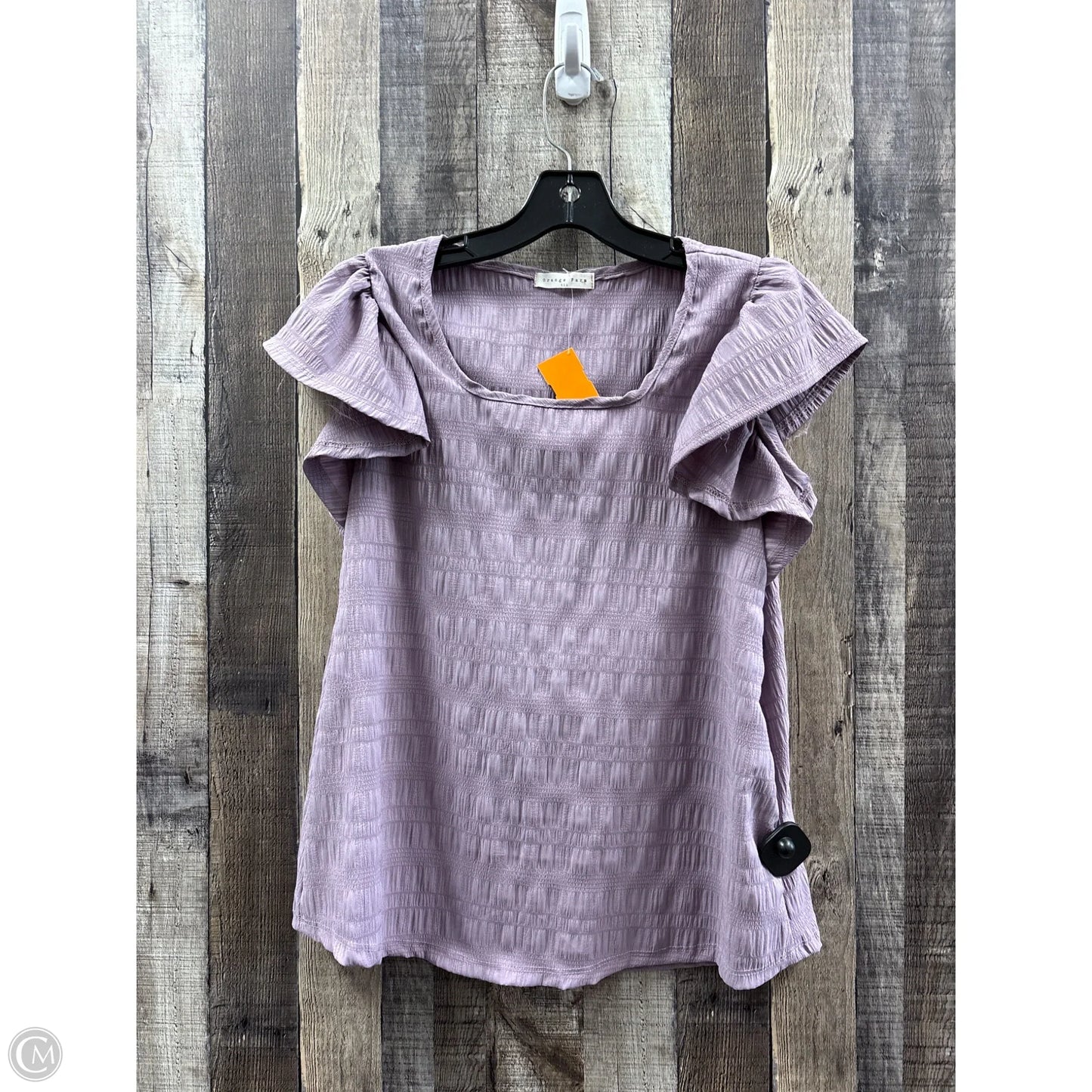 Top Short Sleeve By Cme In Purple, Size: M