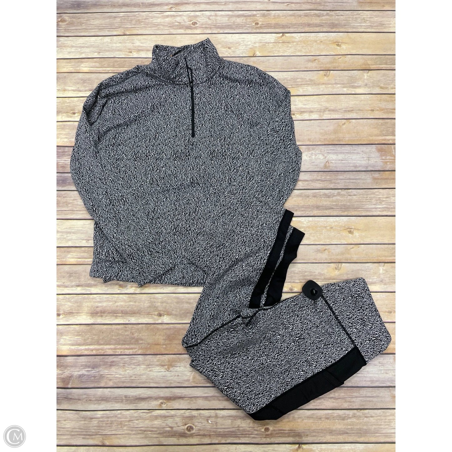 Athletic Pants 2pc By Avia In Black & Grey, Size: L