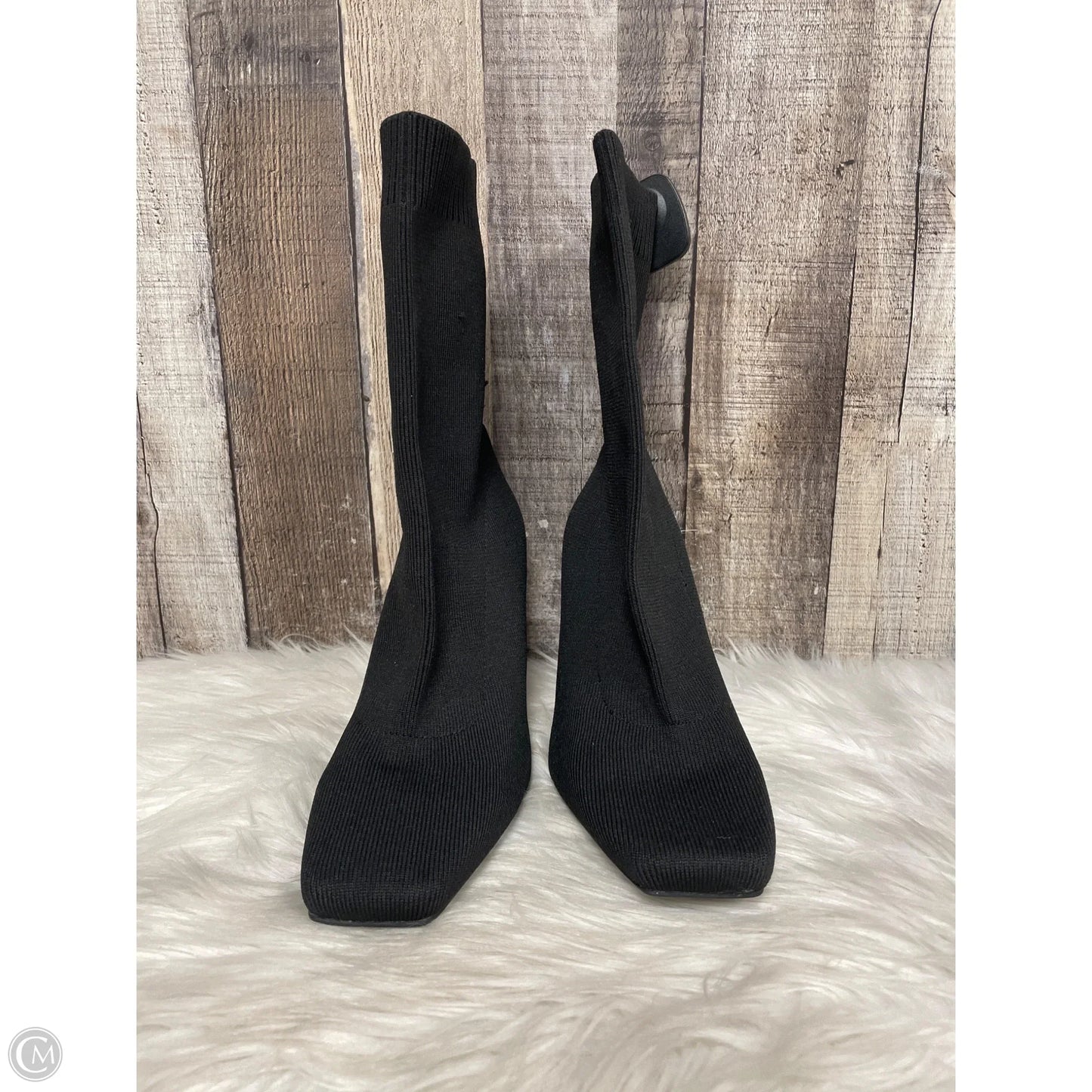 Boots Mid-calf Heels By Zara In Black, Size: 9