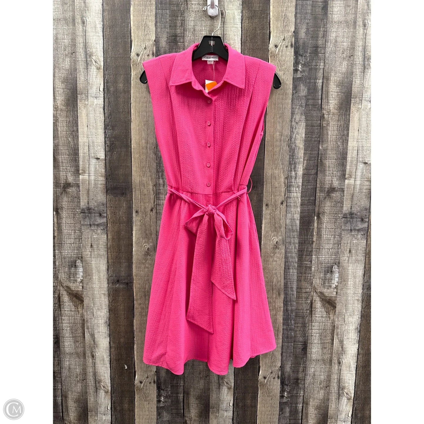 Dress Casual Midi By Calvin Klein In Pink, Size: Xs