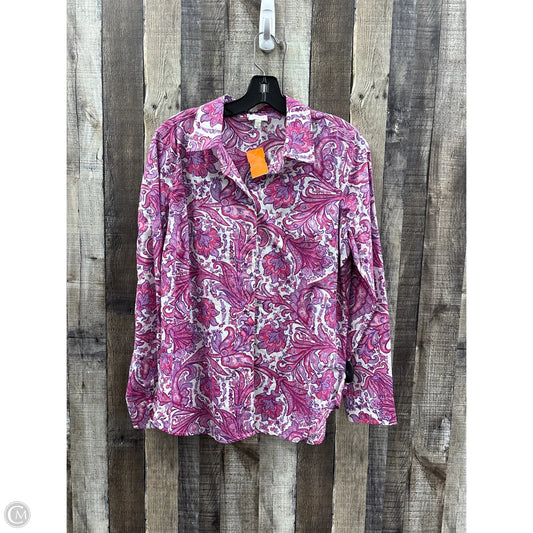 Top Long Sleeve By Talbots In Paisley Print, Size: S