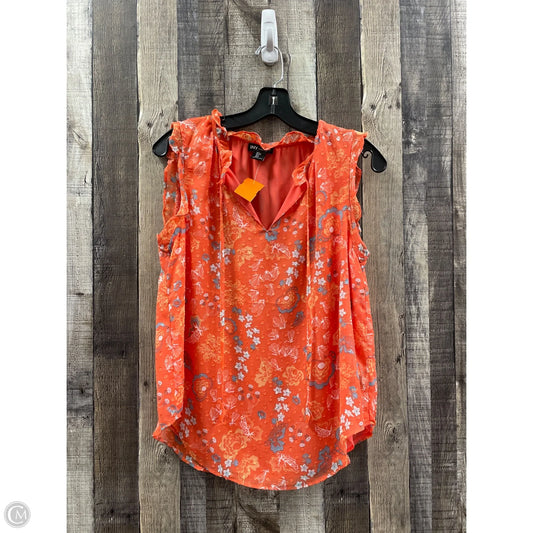 Top Sleeveless By Jones New York In Orange, Size: S