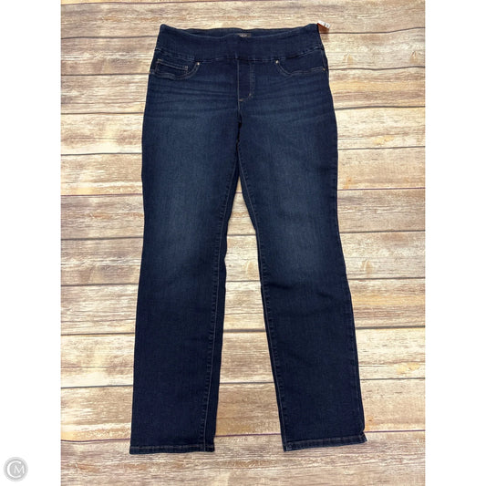 Jeans Straight By Lee In Blue Denim, Size: 14