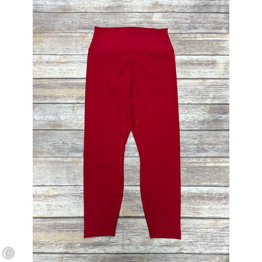 Athletic Leggings By 90 Degrees By Reflex In Red, Size: L