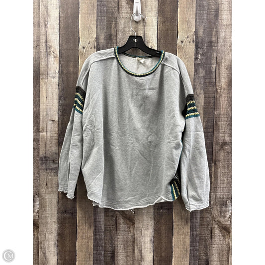Sweatshirt Crewneck By Natural Life In Grey, Size: S